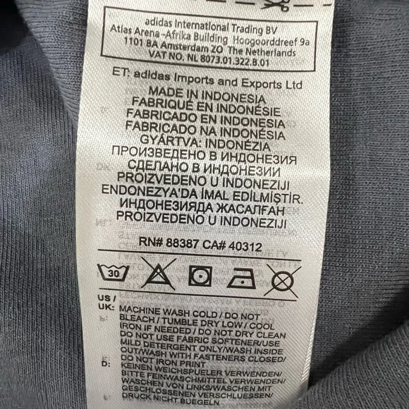 Adidas Charcoal Zip-Up Hoodie - Picture 4 of 16